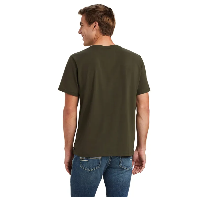 Ariat Men's Varsity T-Shirt - Forest Mist-1